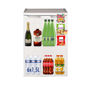 Réfrigérateur 140L garni de boissons alcoolisées