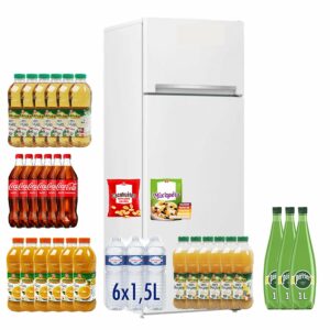 Réfrigérateur 220L garni de boissons sans alcool